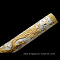 Meteorite Iron Golden Dragon Sword Luxury Collection Edition Short Steel Sword Handmade Crafts